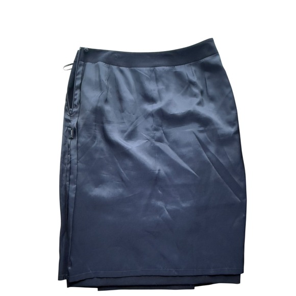 Lafayette 148 New York Wool Pencil Skirt – Dark Navy/Black – Size 2 - Picture 6 of 9